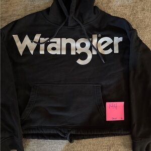 Wrangler Black Crop Top Hoodie